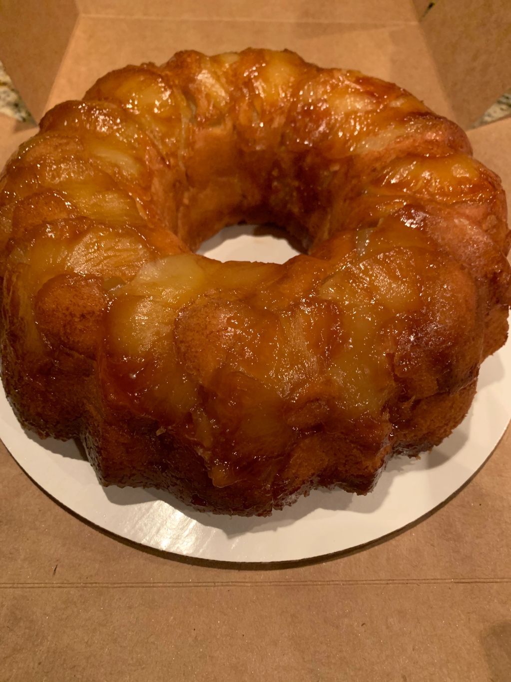 Full Size Pineapple Upside Down Cake with No toppings 