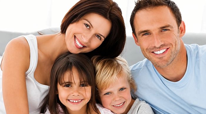 Warm family moment together