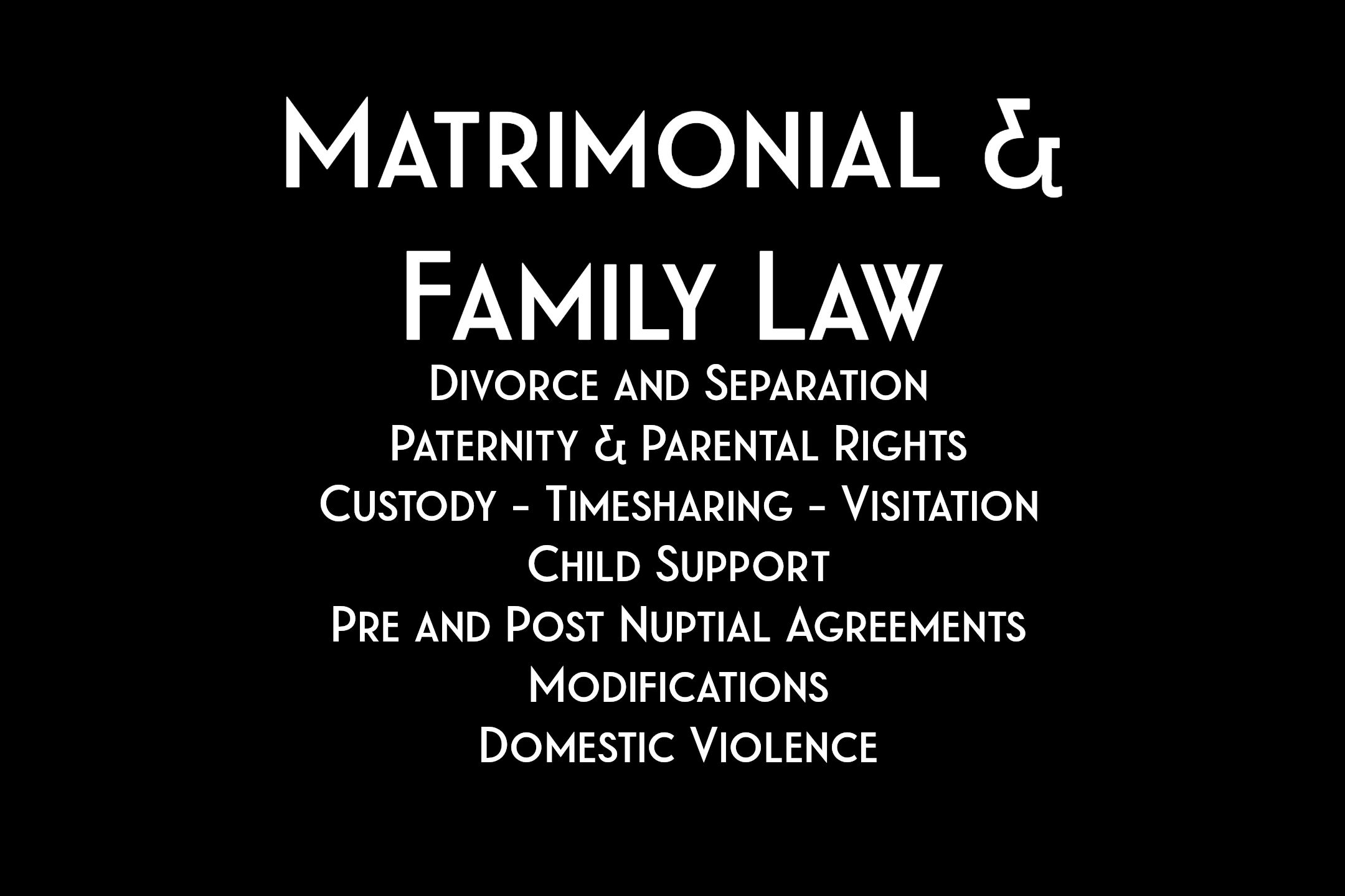 Family law topics