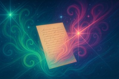 Illustration colorée de la lettre vibratoire personnalisée
