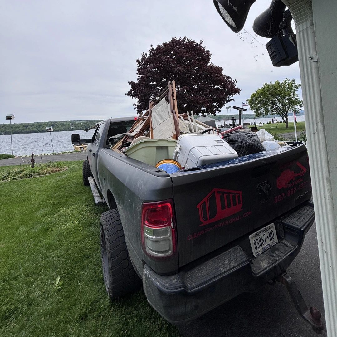 Clear It Out junk removal truck near Seneca Lake