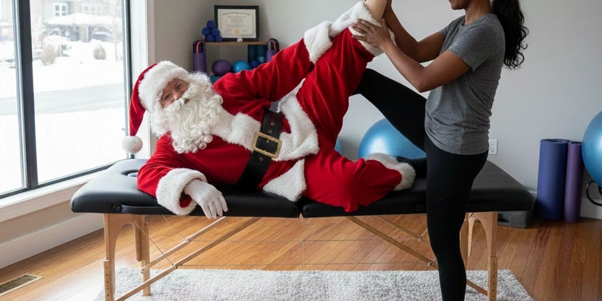 Even Santa knows to move optimally a good stretch is always needed. Try a Stretch & Vibez session