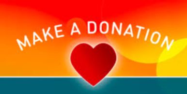 Make a donation message with a heart.