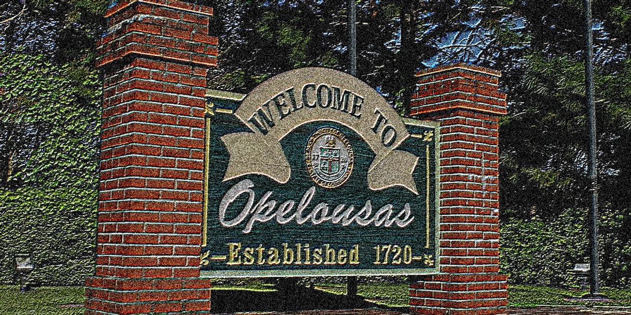 Opelousas, Louisiana established in 1720 signage.