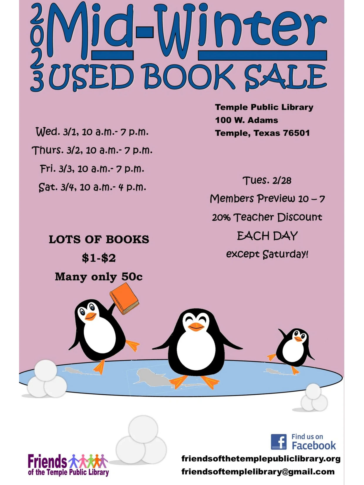 Friends of The Temple Public Library Book Sale, Books, Nonprofit
