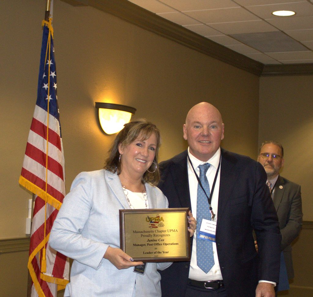 We would like to Congratulate the 2025 Massachusetts Leader of the Year Jamine Cox Manager Post Offi