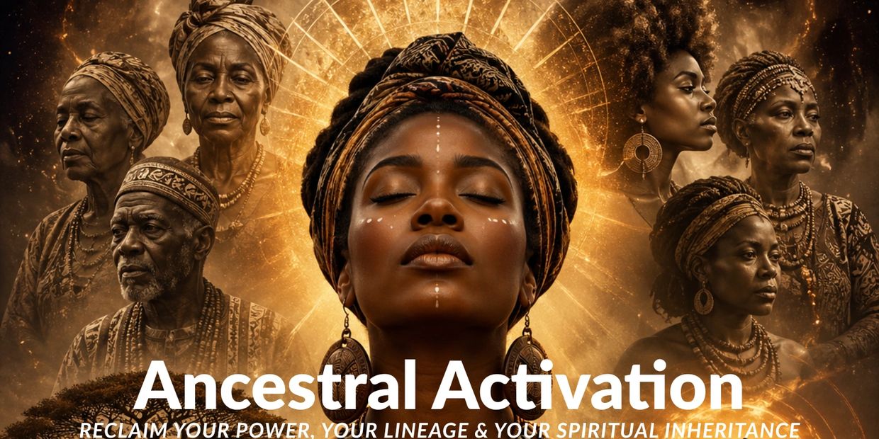 A powerful representation of ancestral heritage and spiritual empowerment.