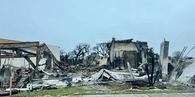 Pacific Palisades business destroyed by wildfire. (Photo: Katy Grimes for California Globe)