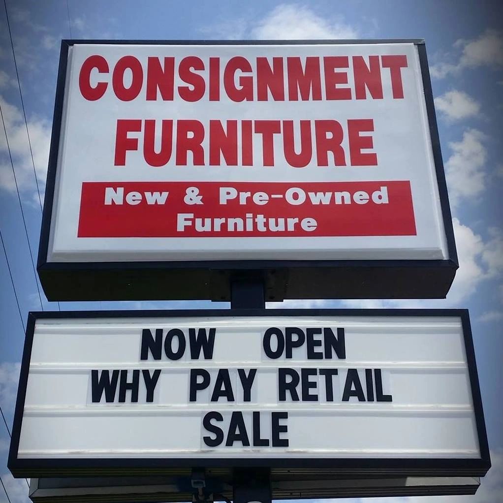 consignment store sign