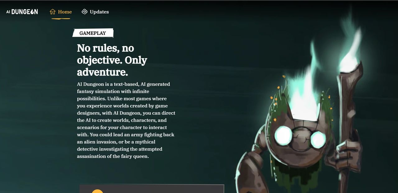 AI Dungeon home page AI Dungeon home page
