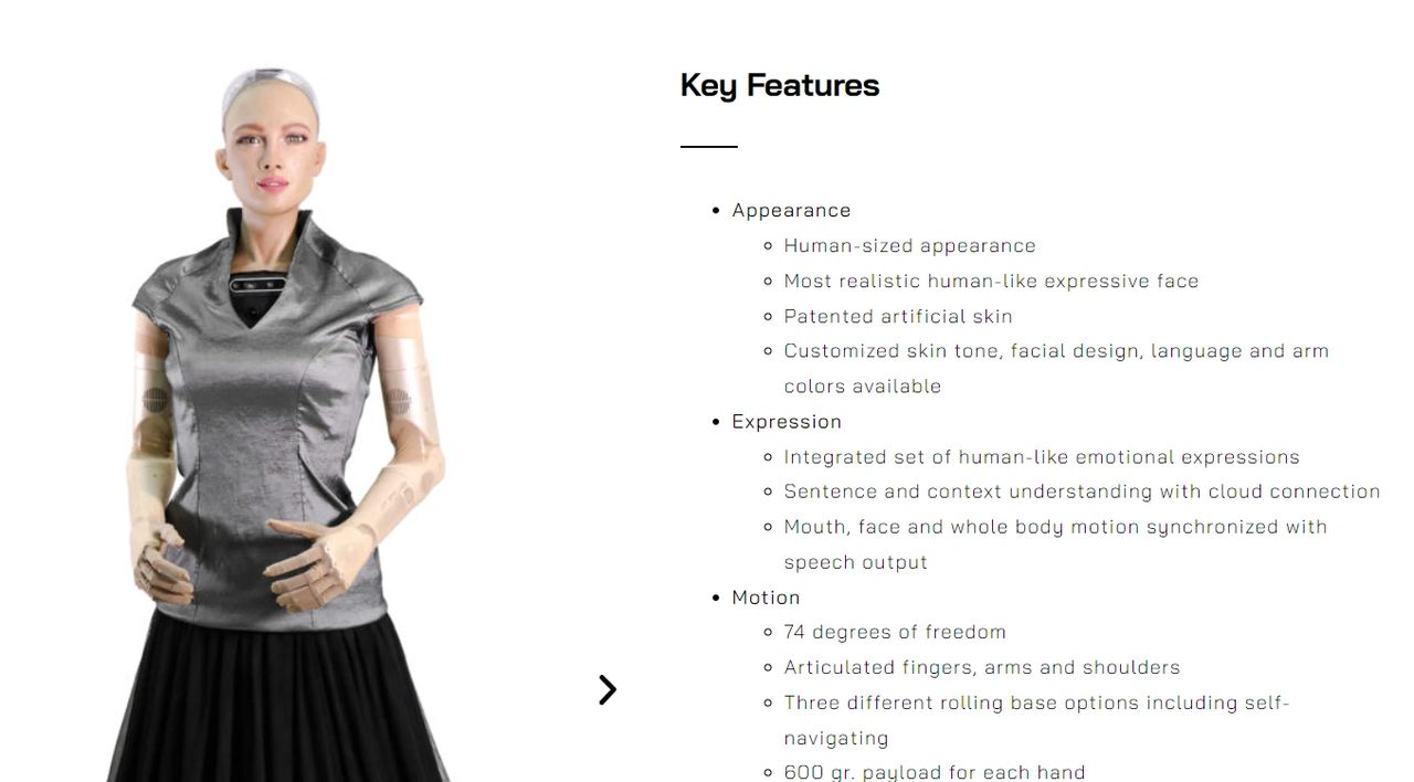 Sophia image credit: Hanson Robotics Sophia image credit: Hanson Robotics