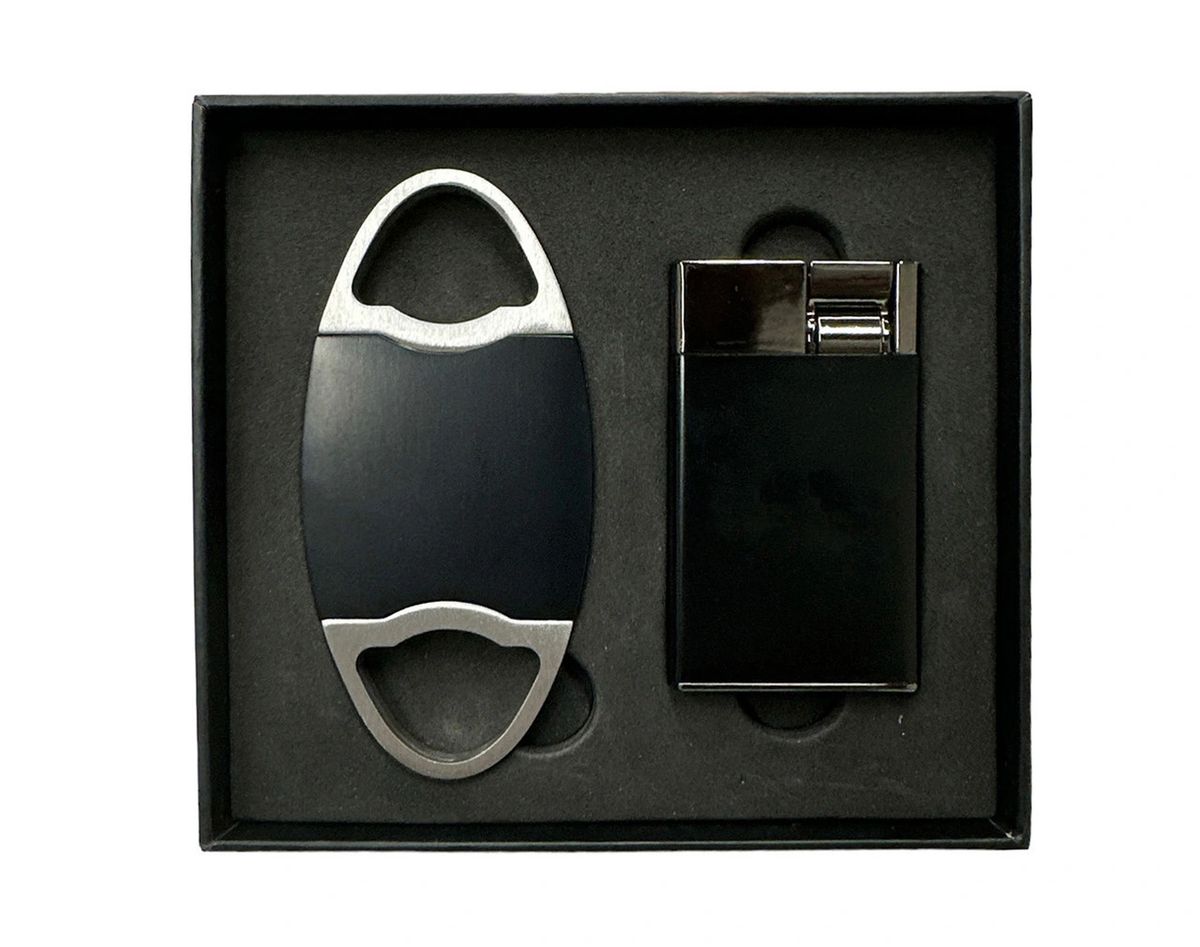 PERFECTO CIGAR CUTTER & COUGAR CIGAR LIGHTER GIFT SET