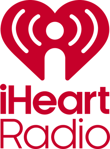 iHeartRadio logo with a stylized heart and radio waves.