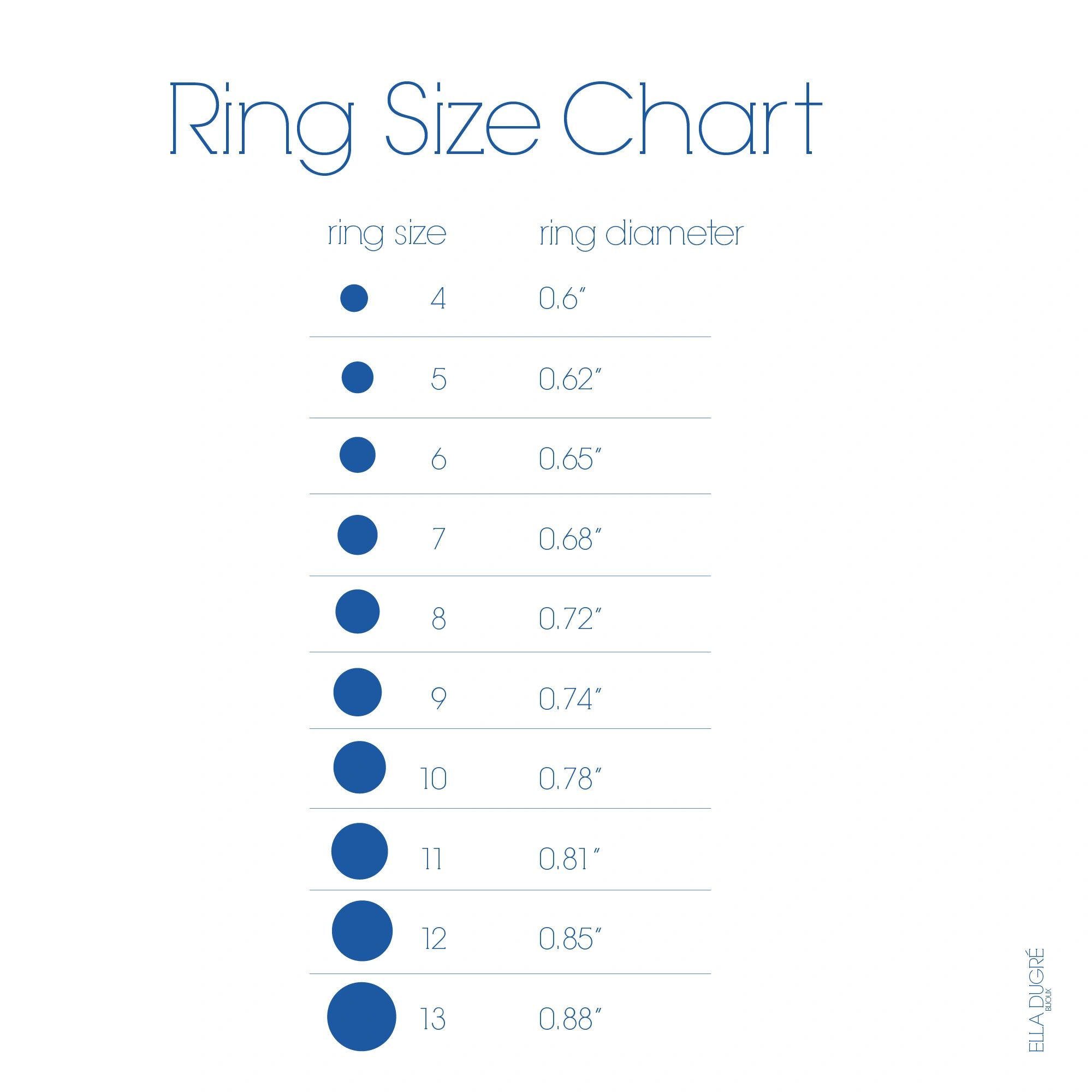 Ring Size Chart
Ella Dugre