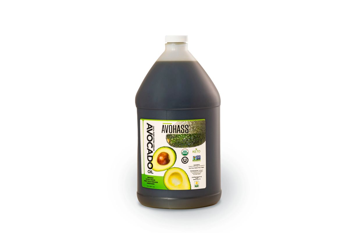Gallon Round Avohass Mexico USDA Organic Certified Extra Virgin Avocado