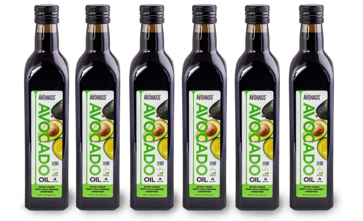 6 Bottle Case Avohass New Zealand Extra Virgin Avocado Oil, Non GMO