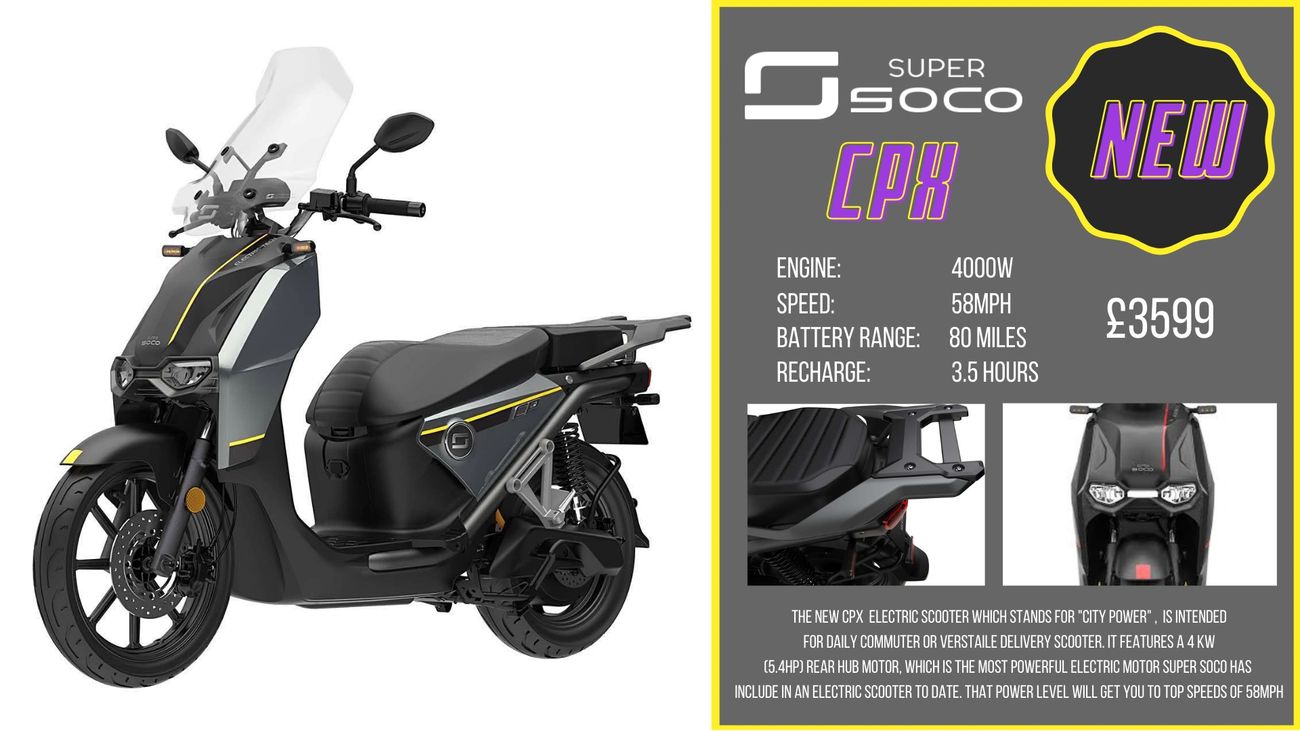 Scooter électrique Super SOCO CPX