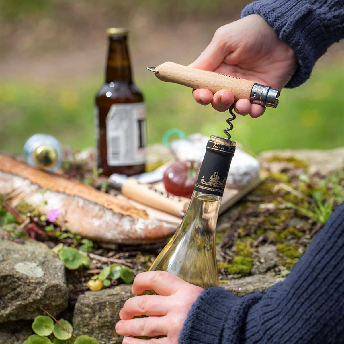 Opinel No.10 Corkscrew Folding Knife With Bottle Opener (002578)