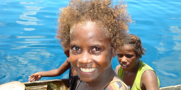 Smiling young girl from the Solomon Islands
