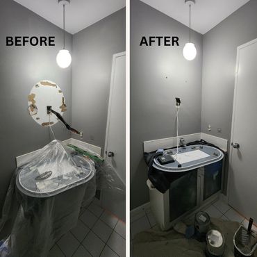 Water damage repair.