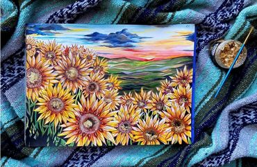 "Sunflower Fields"
Canvas/Acrylic
11*14 (custom sizes available)
For Sale (contact for details)
