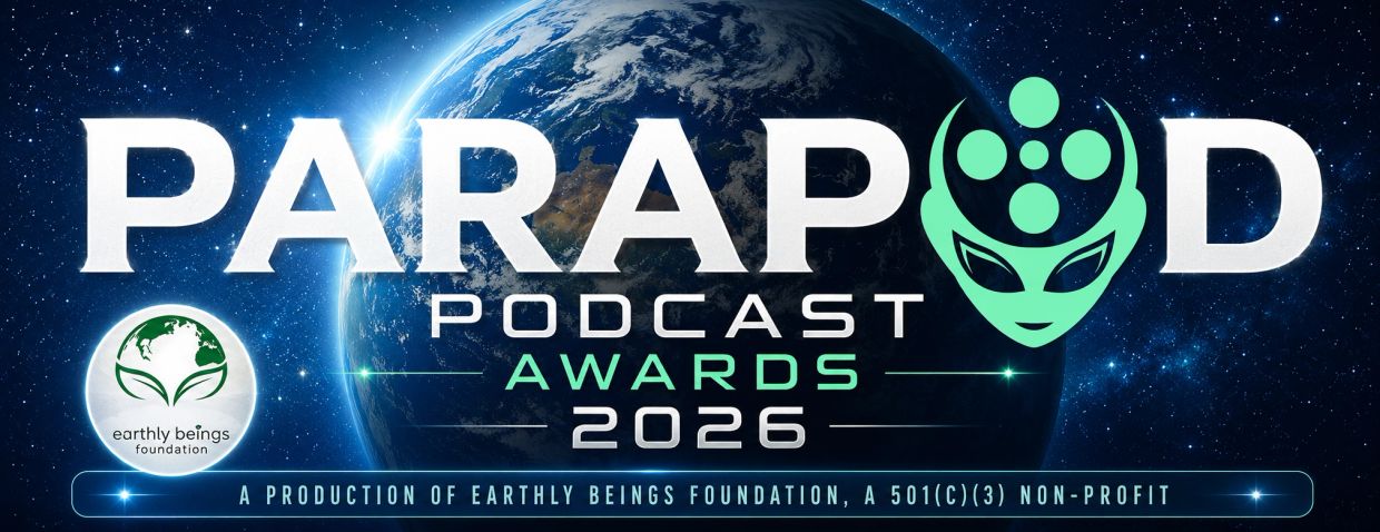 Logo for the Parapod Podcast Awards 2026 by Earthly Beings Foundation.