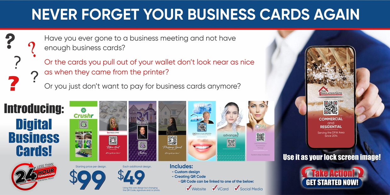 Digital Business Cards, Lock Screen Business cards by Reach Blue