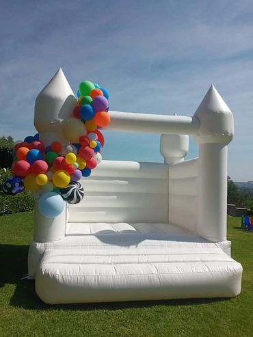 White jumping castle