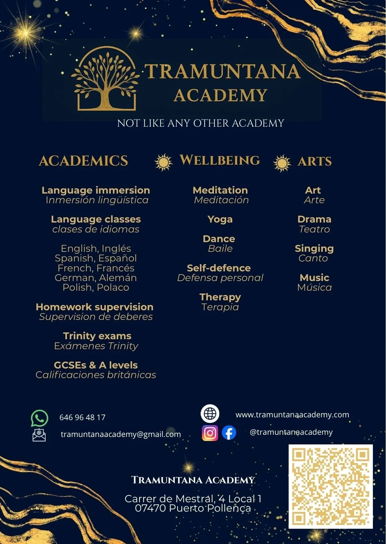 Courses international education at Tramuntana Academy Puerto Pollensa 