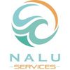 Logo for Nalu Services with wave and sun design.