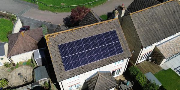 16 Solar Panels on Roof - Solar installation for detached domestic dwelling.