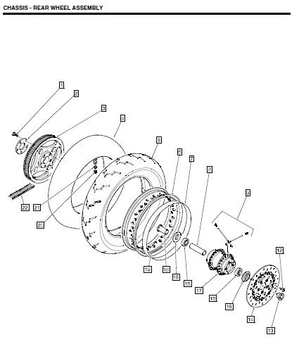 Diagram Rear Wheel Assembly