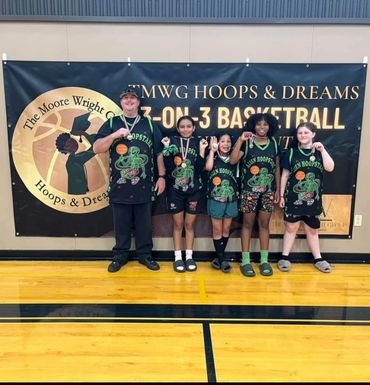 My basketball team Alien Hoopstarz took 2nd place in the championship game. We lost by 2 points.