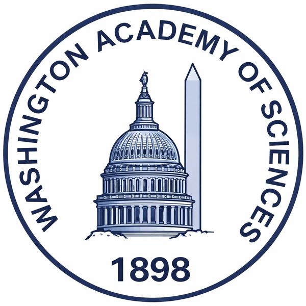 Logo of Washington Academy of Sciences with building and monument.