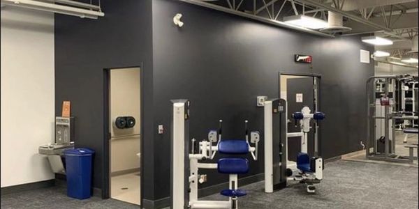 interior commercial gym painting charcoal Winnipeg