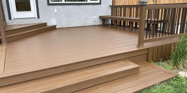 deck refinishing and staining brown
