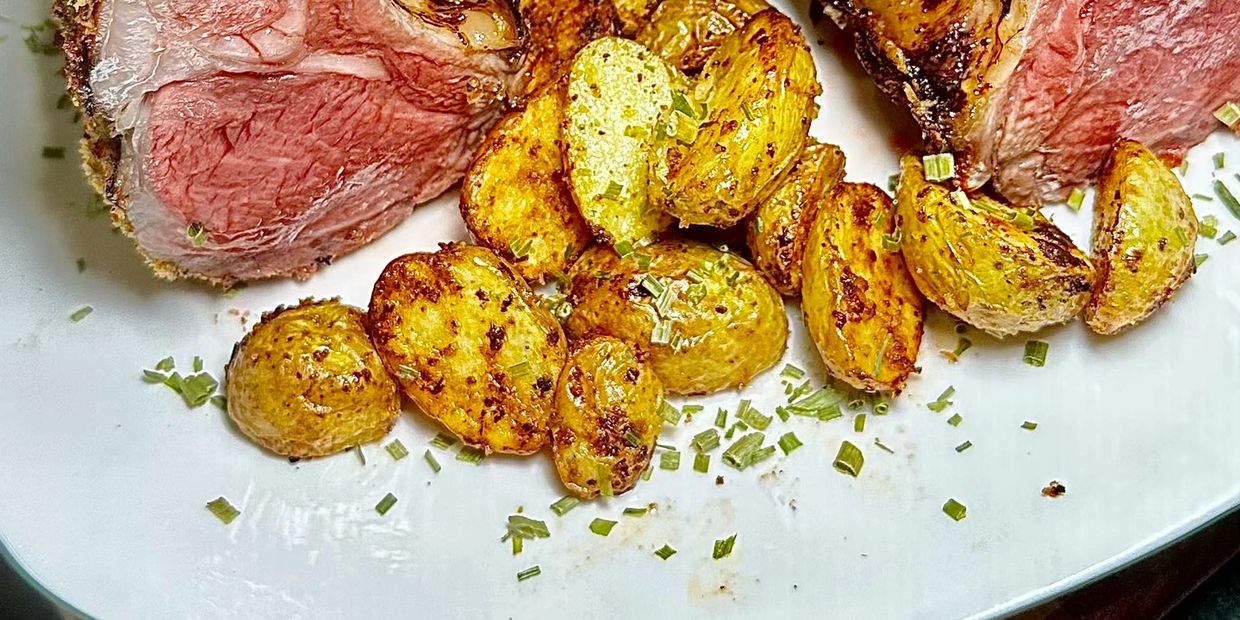 Air Fried Garlic Potatoes