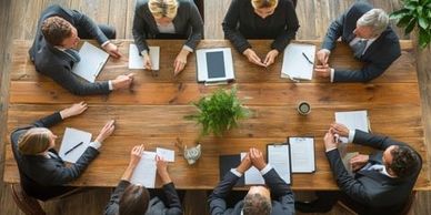 A business strategy meeting