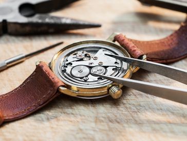 A watch being repaired