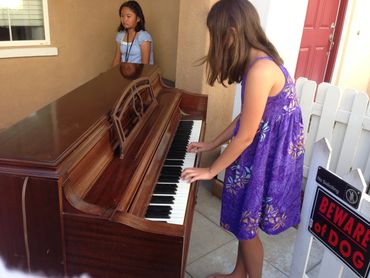 Skyla gets a REAL piano!!