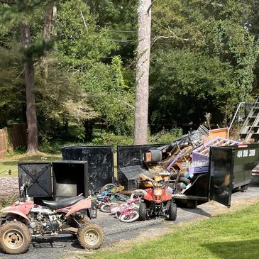 CUSTOMER RENTED DUMPSTER FOR JUNK REMOVAL.