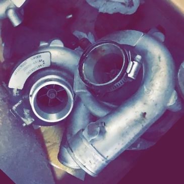 Two turbos laid out in the shape of a heart 