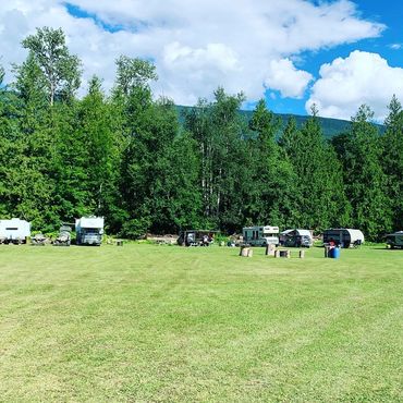 Campers enjoying the day