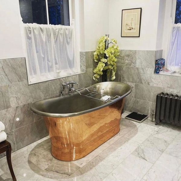 Home styling services. Modern decorated bathroom