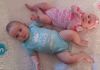 Lillie with twin brother, Henry, at 5 months.