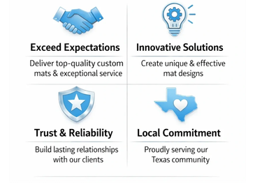 Four key values: Exceed Expectations, Innovative Solutions, Trust & Reliability, Local Commitment.