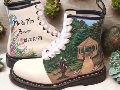 Custom wedding Dr. Martens 