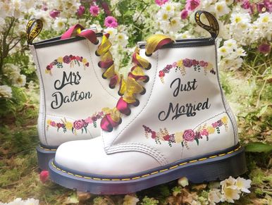 Just Married Wedding Dr. Martens 