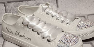 Personalised wedding trainers 