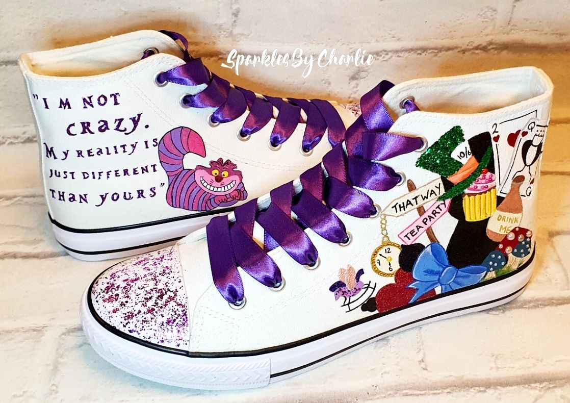 Kids High Top Sneakers - Alice in Wonderland Gifts #101 US3